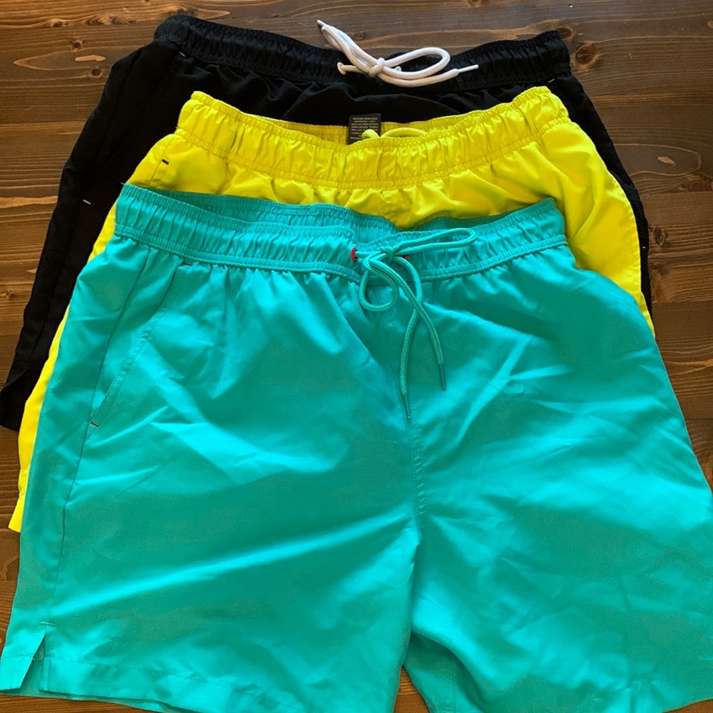 3 pack of mens swim suits. Thigh high. Great condition. $20 for all 3.